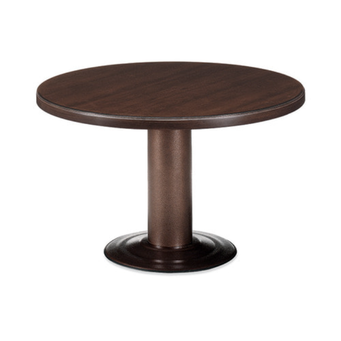 PN 뉴토스카 월넛 원형테이블 갈색유리 원 원탁 테이블
