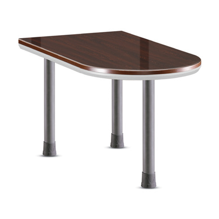 PN U형테이블 갈색유리 사이드책상 보조 간이 테이블